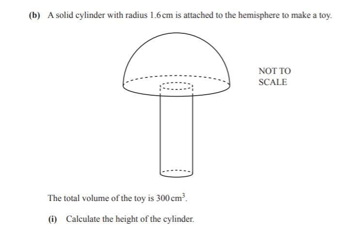 Calculate the height of the cylinder shown.-example-1