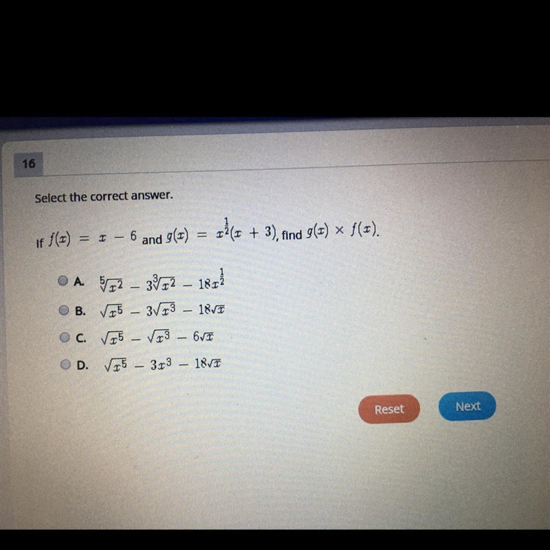 If f(x) = x-6 and g(x) = x2/1 (x+3) find g(x) x f(x) Please help-example-1