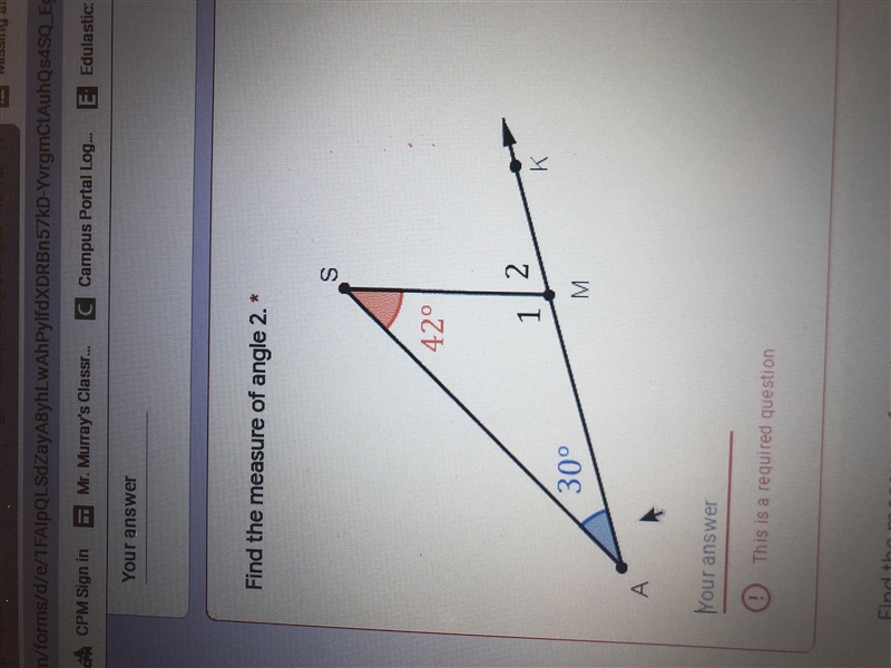 Find measure of angle 2-example-1