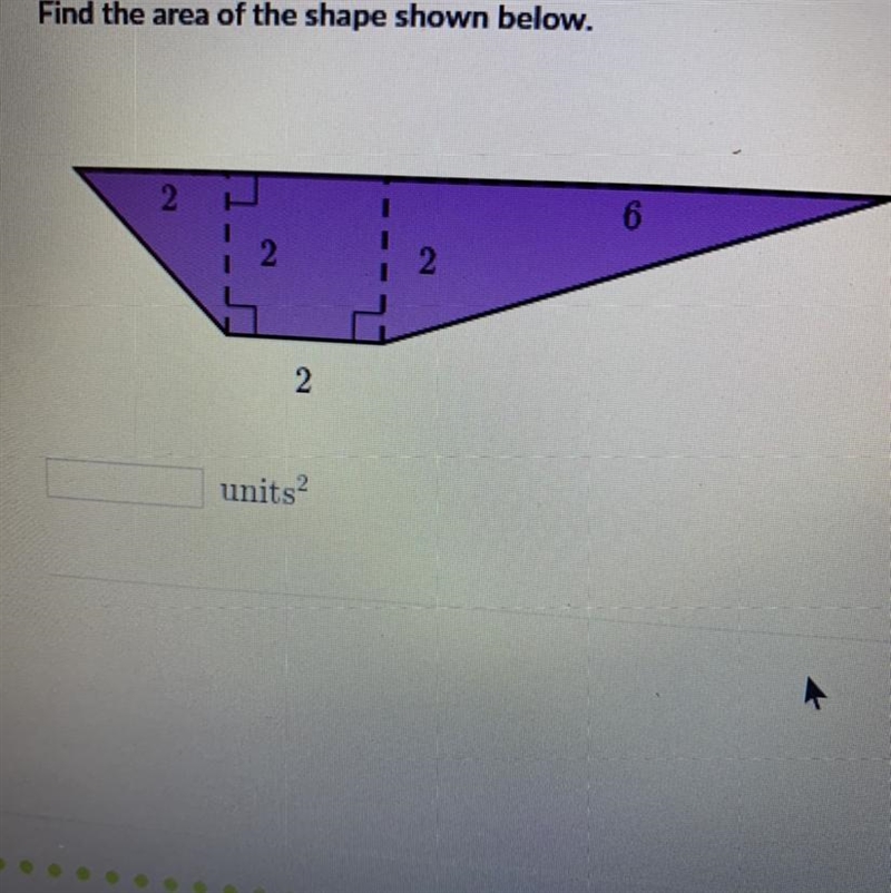 Find the area shown below?-example-1