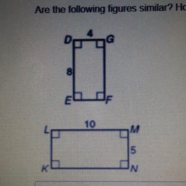 Are the following figures similar? How do you know?explain being especific-example-1