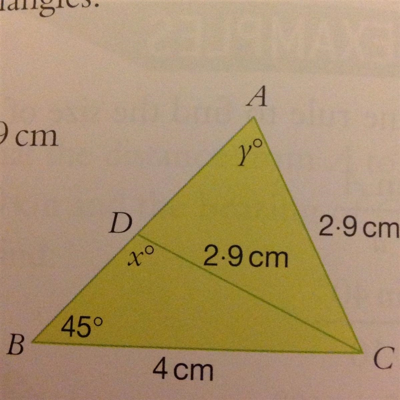 If you're good at trig please help meeeee b) find x degrees and y degrees to the nearest-example-1