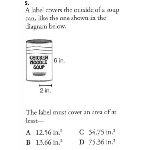 PLEASE HELP!!! A label covers the outside of a soup can, like the one shown in the-example-1