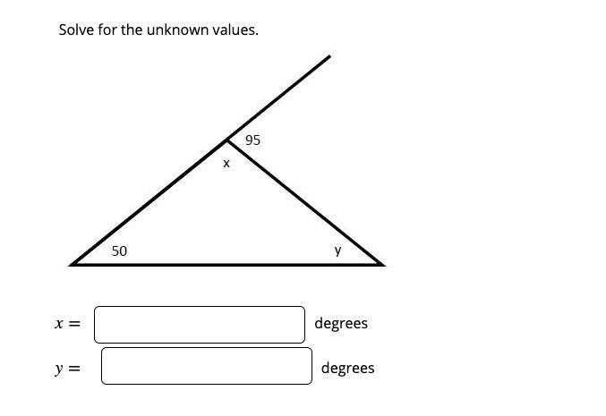 Solve for unknown values.-example-1