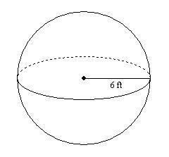 Find the volume of the sphere. Use 3.14 for π. Round to the nearest tenth.-example-1