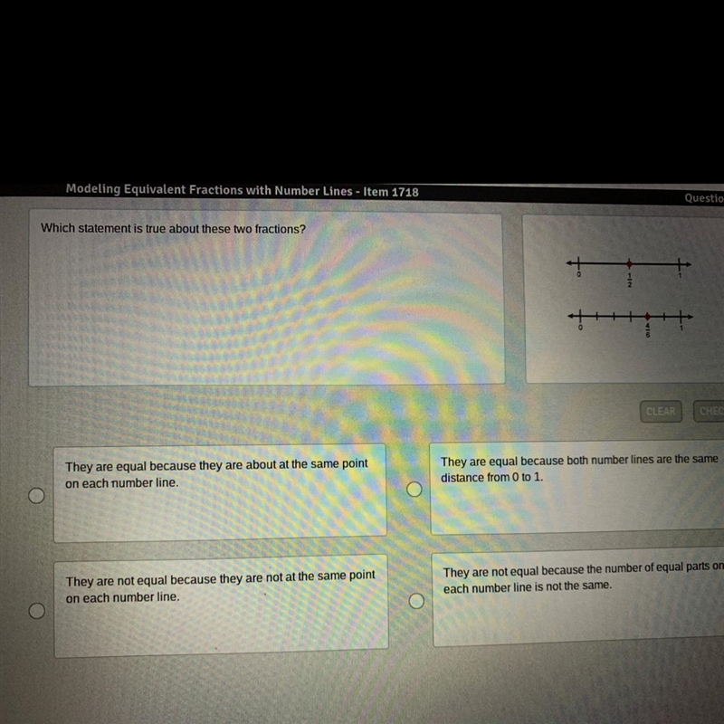 Which statement is true about these two fractions?-example-1