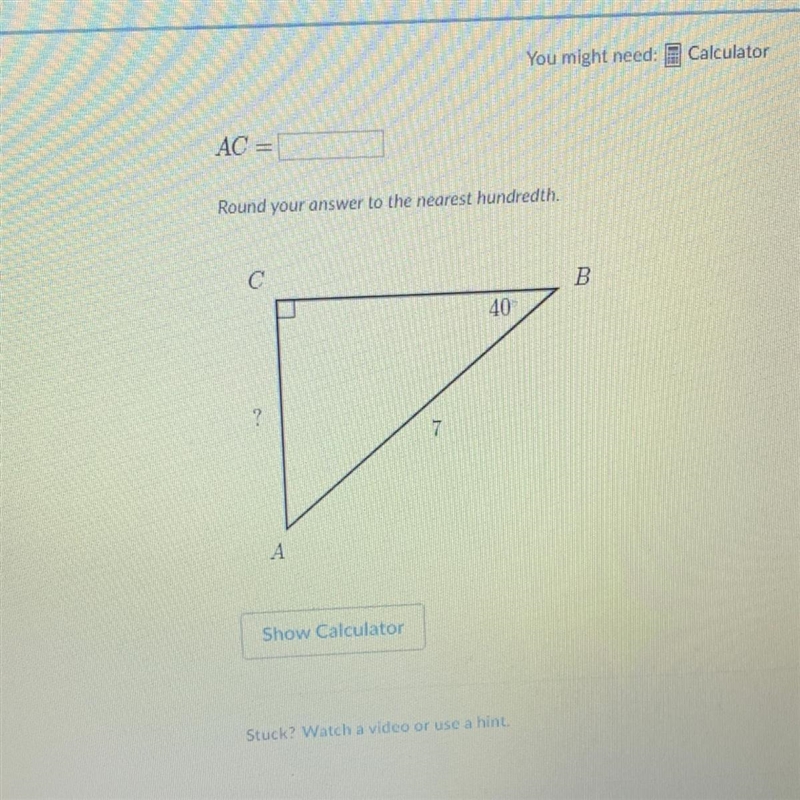 Solve for a side in right triangles help-example-1