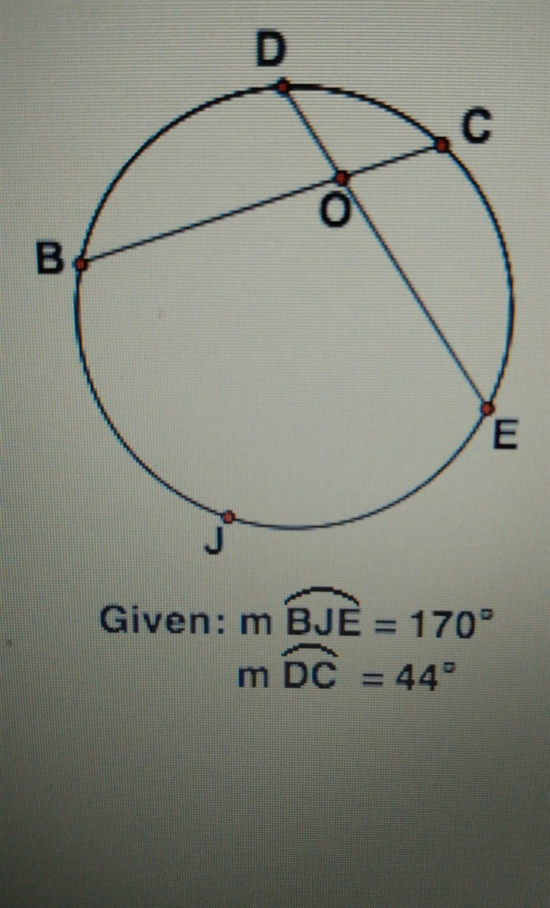 Find angle DOC a 22 b 44 c 107 d 126​-example-1