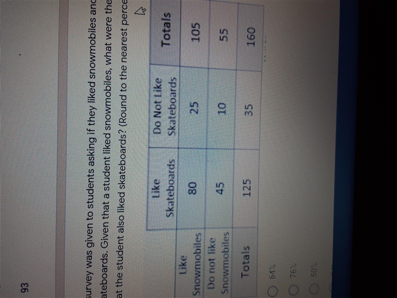 A survey was given to students asking if they liked snowmobiles and/or skateboreds-example-1