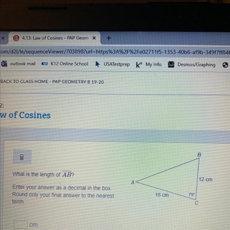 What is the length of AB? Enter your answer as a decimal in the box. Round only your-example-1