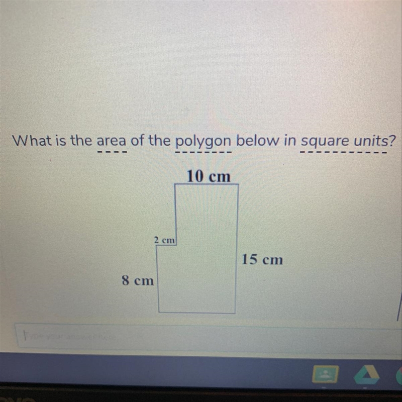 What is the area of the polygon in square units?-example-1