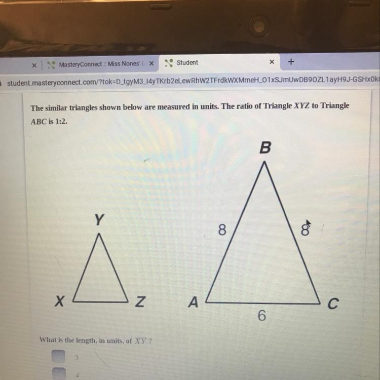 The answer choices are 3, 4, 6, 10.-example-1