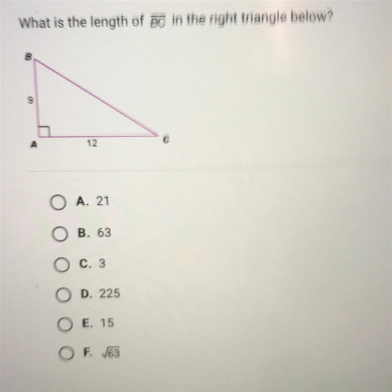 What is the length of BC in the right triangle below?-example-1