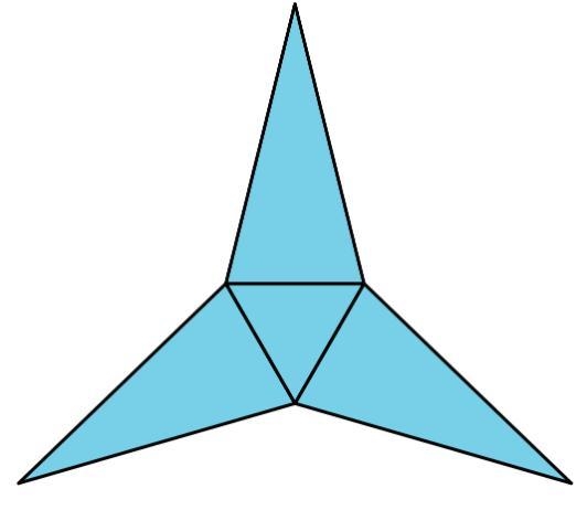 Which polyhedron can be assembled from this net? 1.) A triangular pyramid 2.) A trapezoidal-example-1