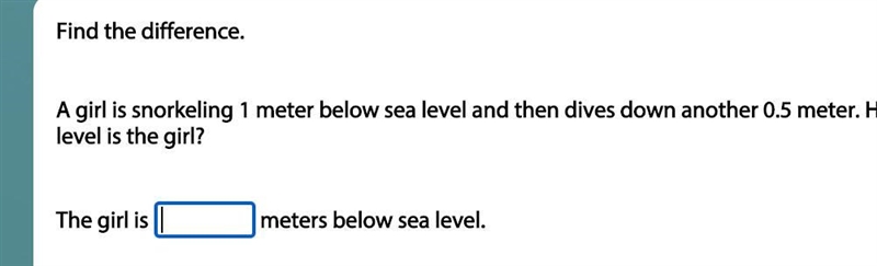 I don't understand this at all The girl is ____ meters below sea level-example-1