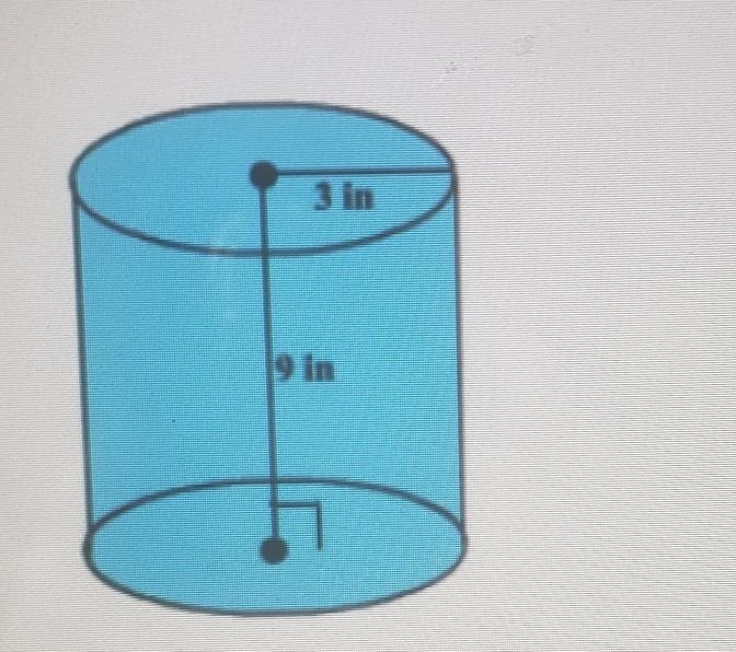 please calculate the volume of the cylinder below. use 3.14 as approximation for Pi-example-1