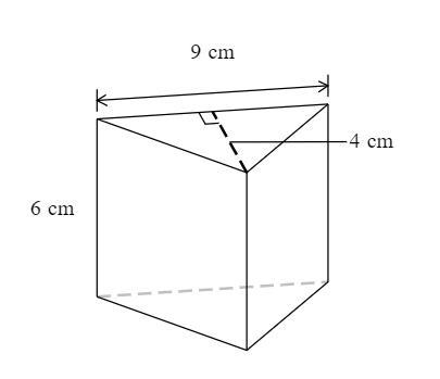 A factory makes bottled perfume. Each bottle is in the shape of a triangular prism-example-1