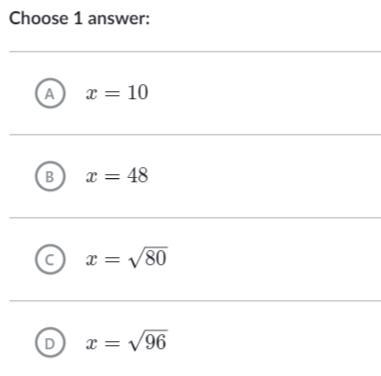 Find the value of x in the isosceles triangle shown below.-example-1