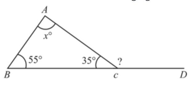 Part A (a) Find the value of x in the following figure: x= degrees.-example-1