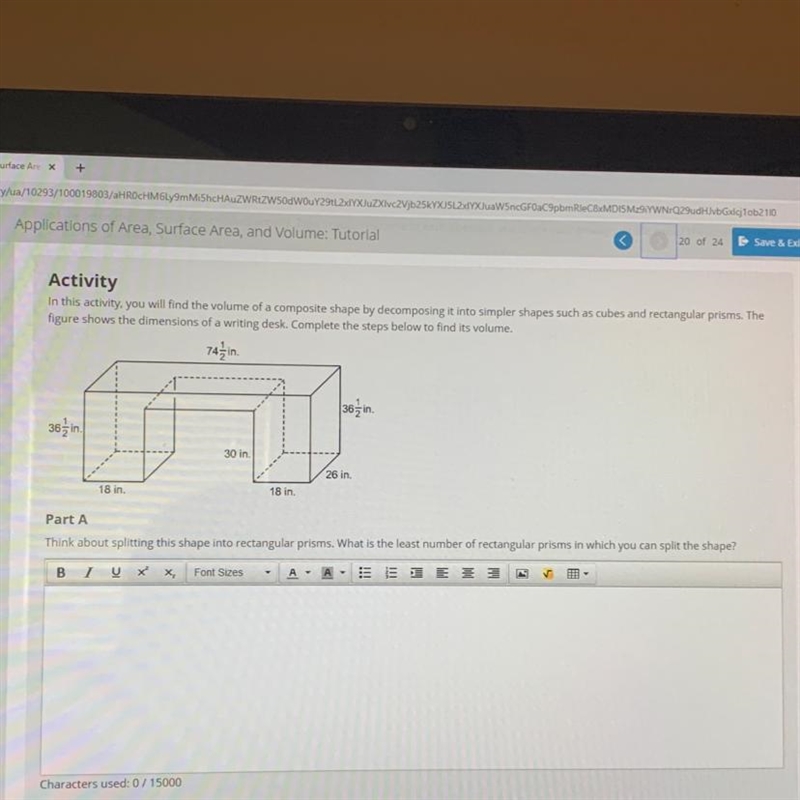 Think about splitting this shape into rectangular prisms. What is the least number-example-1