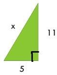 In the right triangle shown below, what is the value of x? Round your answer to the-example-1