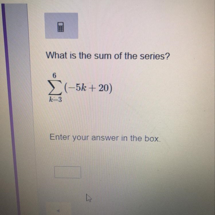 What is the sum of the series? S (-5k +20) 13-example-1