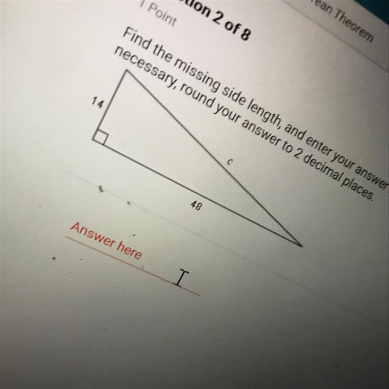 Find the missing side length, and enter your answer in the box below. If necessary-example-1