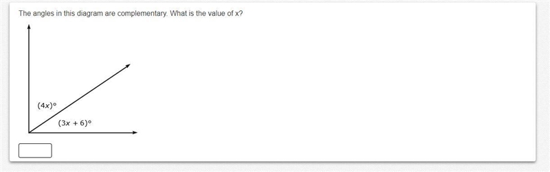 These angles are complementary. What is X?-example-1