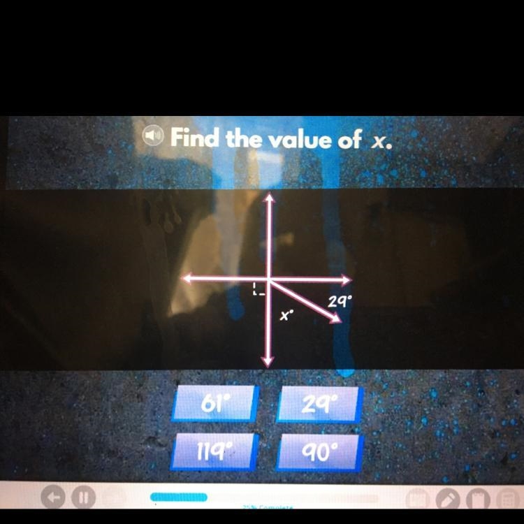 Find the value of X 61 29 119 90 Please Answer Noww (20pts)-example-1