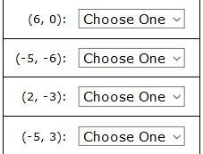 Help please Name the quadrant or axis where each point lies.-example-1