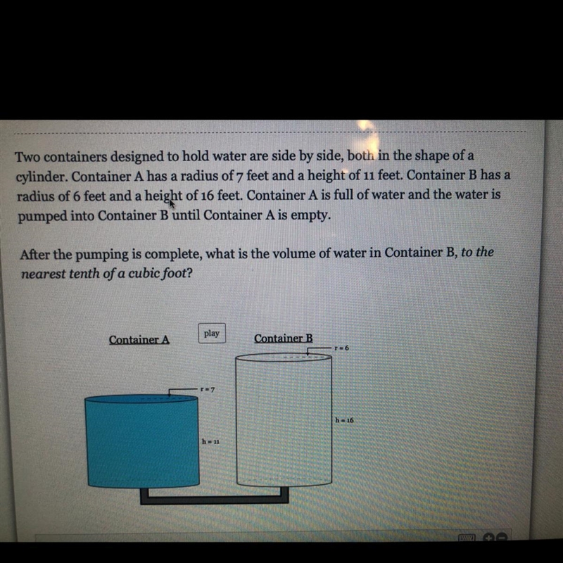 Two containers designed to hold water are side by side, both in the shape of a cylinder-example-1