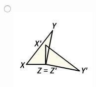 PLEASE HELP ASAP!!!!!!! Identify the image of ∆XYZ for a composition of a 45° rotation-example-2