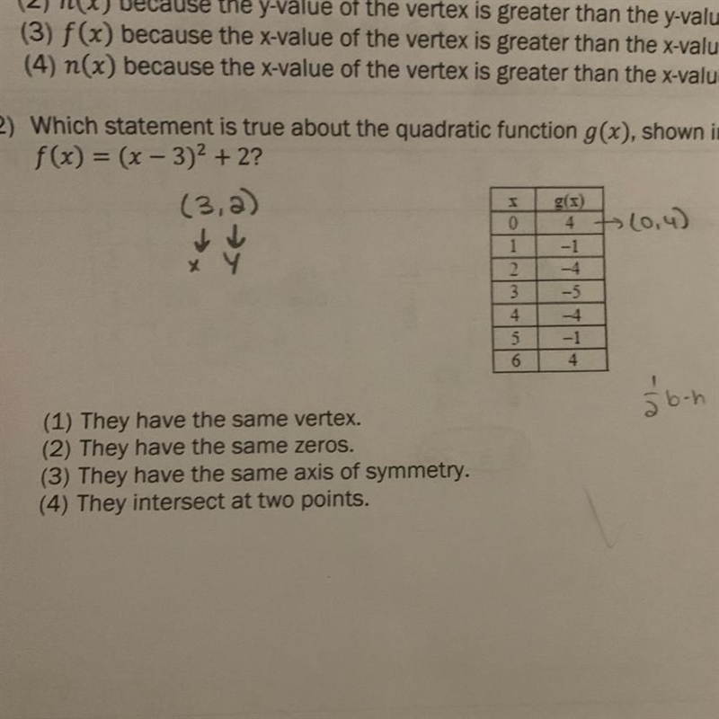 How would you solve for the quadratic function with values in the table?-example-1