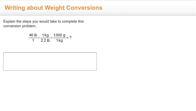 Explain the steps you would take to complete this conversion problem.-example-1