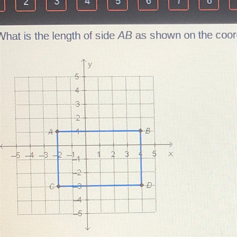 What is the length of the side AB as shown on the coordinate plane?-example-1