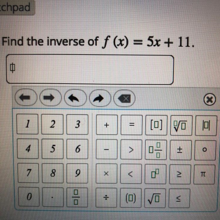 Find the inverse of f(x)=5x+11-example-1