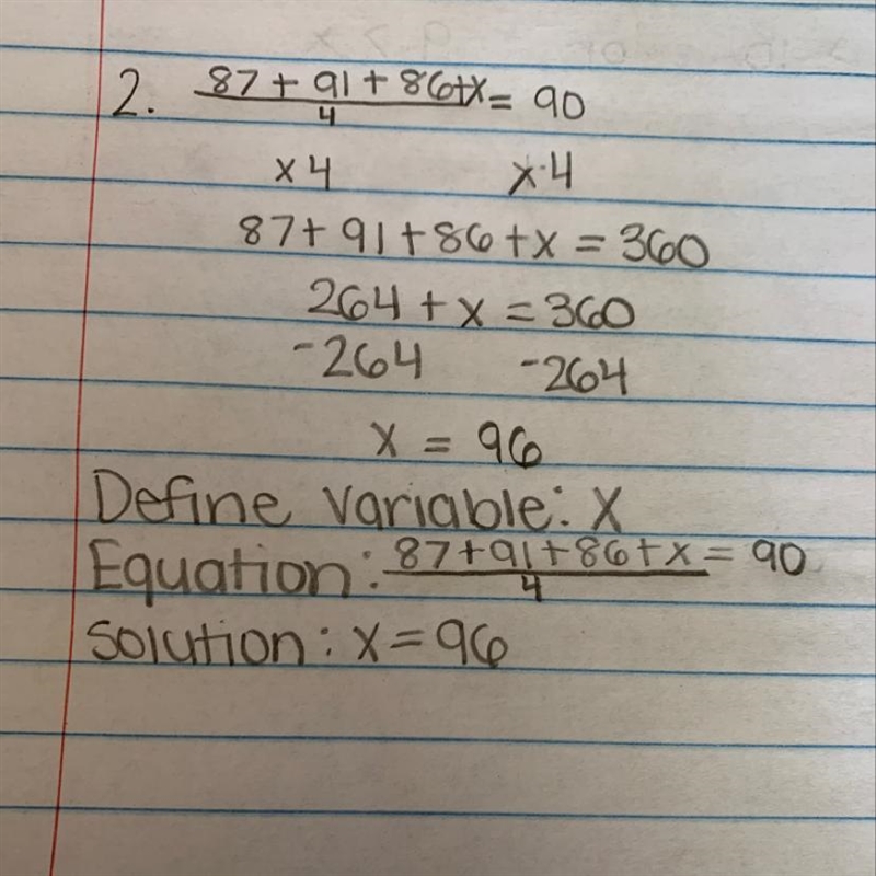 2. Kelsea needs a test average of at least 90 to get an "A-" this marking-example-1