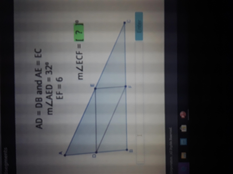 What does measure angle ECF equal?-example-1