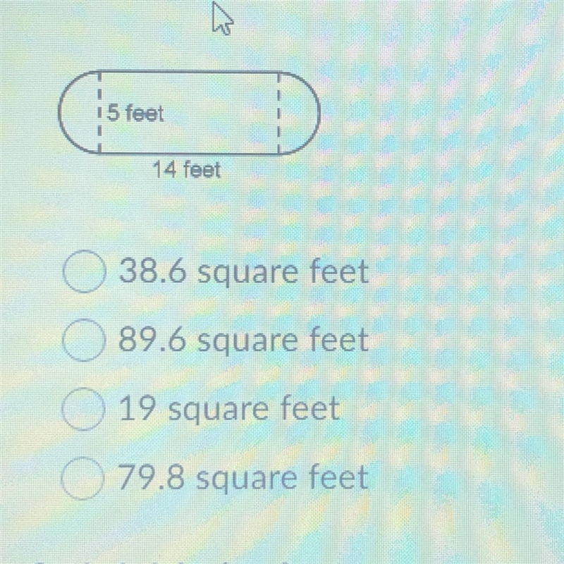 What is the approximate area of the figure ?-example-1