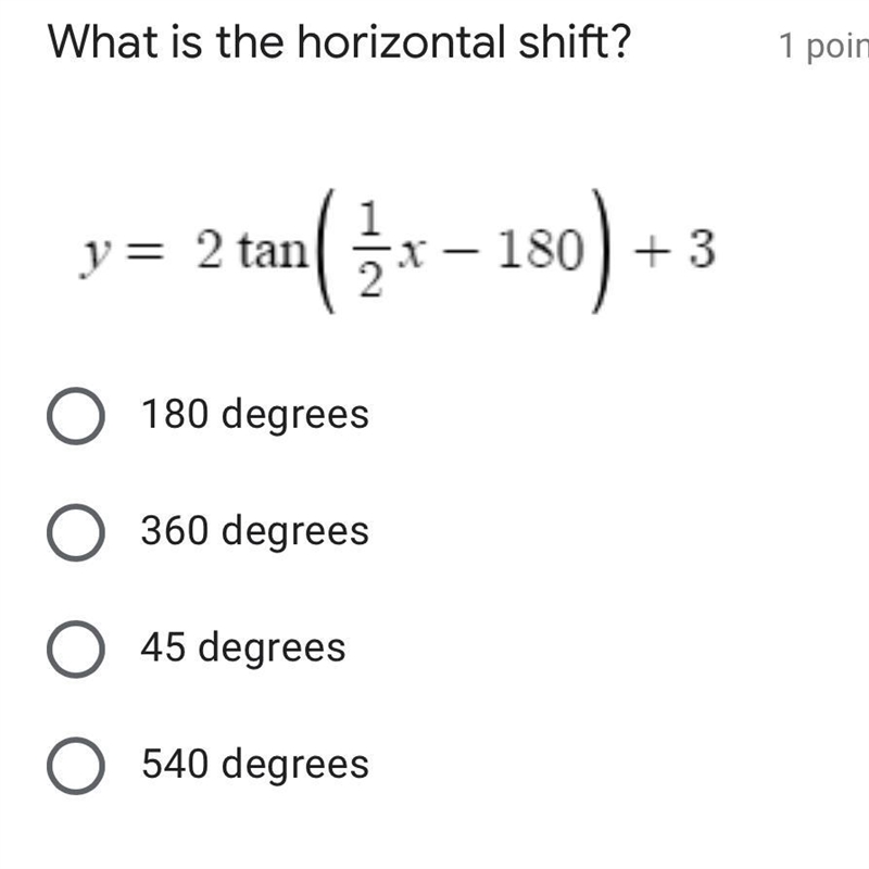 What is the horizontal shift ?-example-1