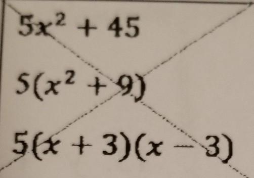 Correct the error made in factoring the trinomal.​-example-1