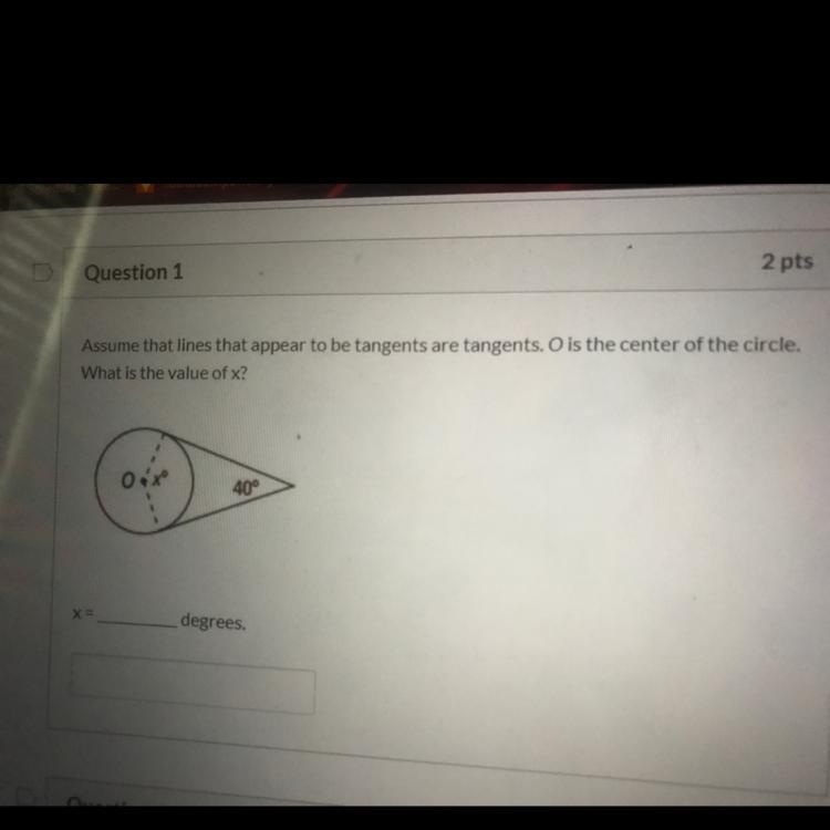 Assume that lines that appear to be tangents are tangents. O is the center of the-example-1