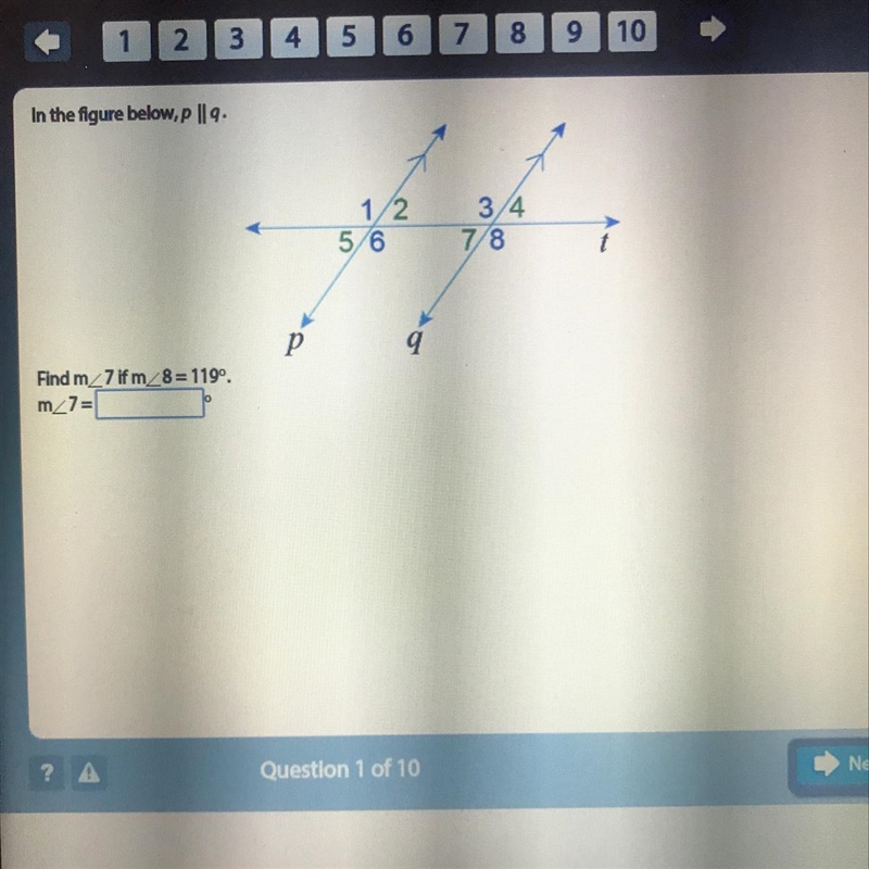 Using the figure. Find what m<_7= !!-example-1