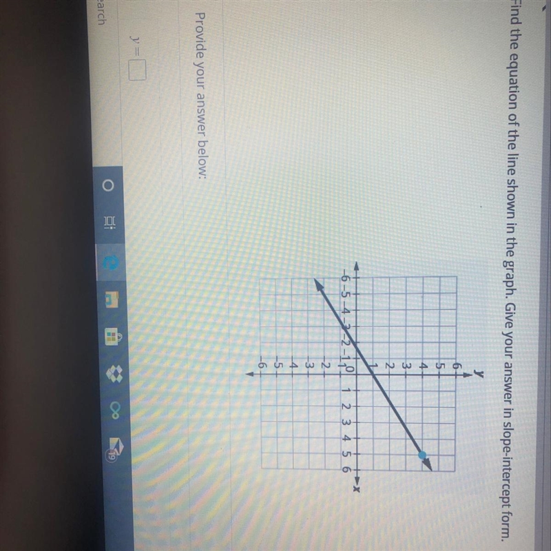 Find the equation of the line shown in the graph!! Help ):-example-1