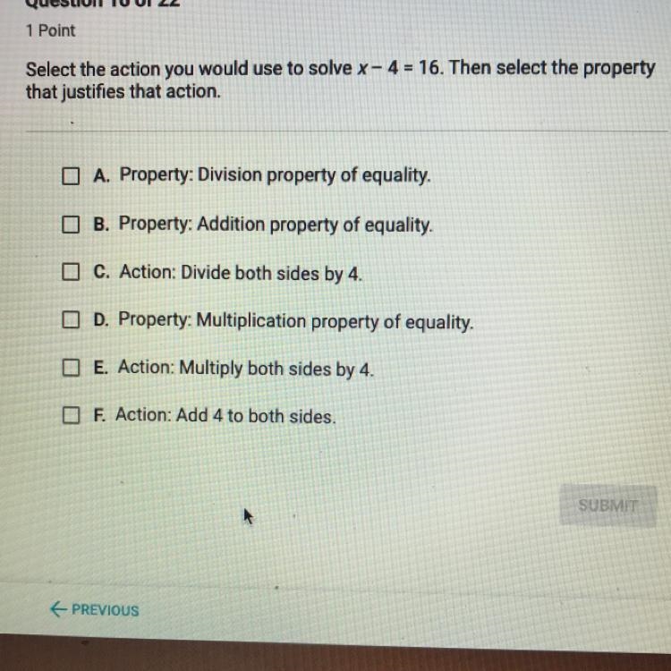 Select the property that justifies that action.-example-1