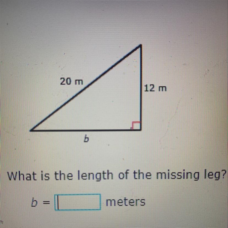 What is the missing leg length-example-1