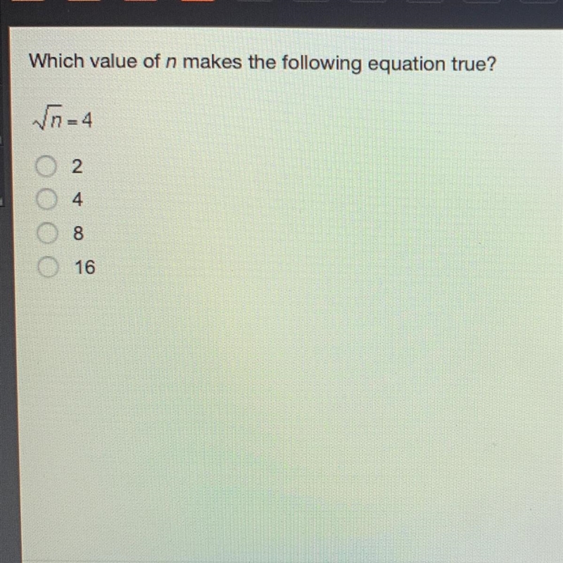 Which value of n makes the following equation true?-example-1