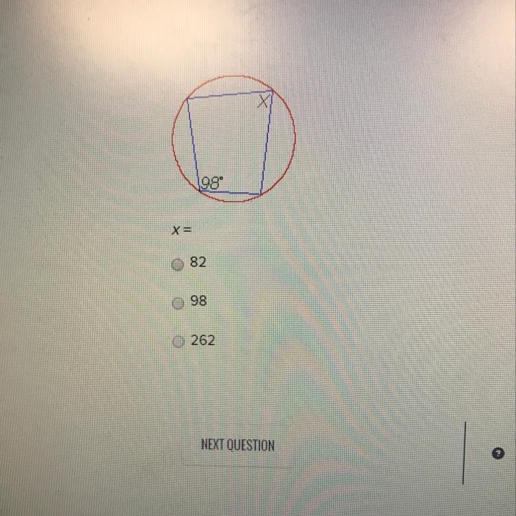 What does X= •82 •98 •262-example-1