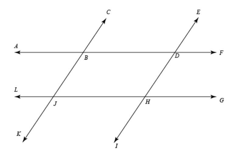 A busy, two-lane split highway crosses another busy split highway. The northbound-example-1