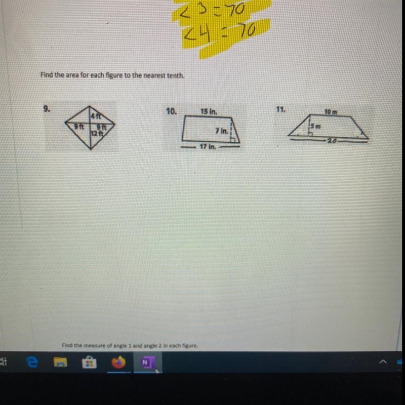 Find the area for each figure to the nearest tenth-example-1